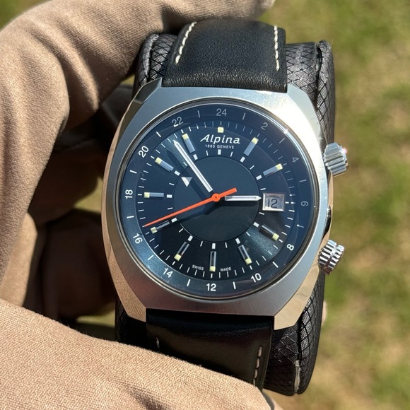 ALPINA Startimer Pilot Hertiage GMTGlacier Blue AUTO (Ref: AL-555N4H6)